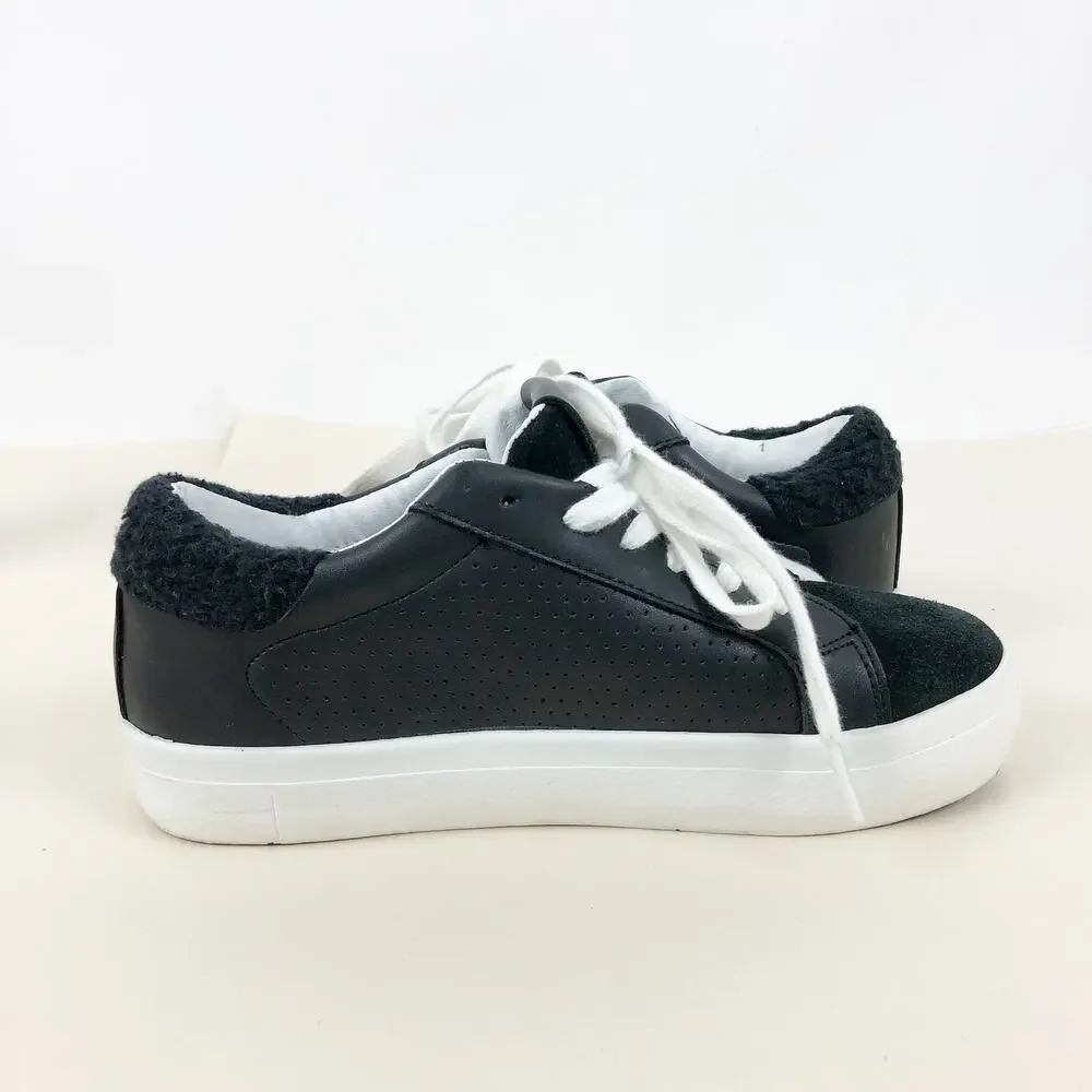 Steve Madden Womens Stare Sneakers Size 6 Black Round Toe Low Top Lace-Up Shoes